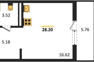 Фото №1: Студия 28 м², 5/8 эт. - Северская, мкр. ЖК Цветной Бульвар,