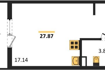 Фото №1: Студия 27 м², 1/8 эт. - Северская, мкр. ЖК Цветной Бульвар,