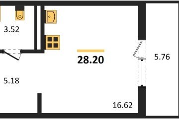 Фото №1: Студия 28 м², 6/8 эт. - Северская, мкр. ЖК Цветной Бульвар,