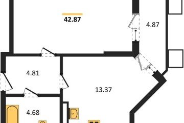 Фото №1: 1-комнатная квартира 42 м², 6/8 эт. - Северская, мкр. ЖК Цветной Бульвар,