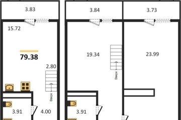 Фото №1: 2-комнатная квартира 79 м², 7/8 эт. - Северская, мкр. ЖК Цветной Бульвар,
