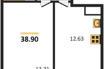 Фото №1: 1-комнатная квартира 38 м², 6/8 эт. - Северская, мкр. ЖК Цветной Бульвар,