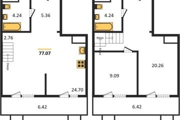 Фото №1: 2-комнатная квартира 77 м², 7/8 эт. - Северская, мкр. ЖК Цветной Бульвар,