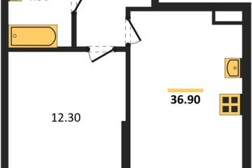 Фото №1: 1-комнатная квартира 36 м², 9/9 эт. - Краснодар, мкр. Парк Победы,