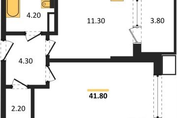 Фото №1: 1-комнатная квартира 41 м², 9/18 эт. - Краснодар, мкр. Парк Победы,