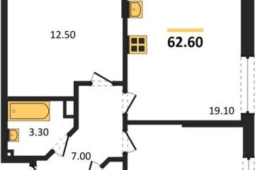 Фото №1: 2-комнатная квартира 62 м², 3/18 эт. - Краснодар, мкр. Парк Победы,