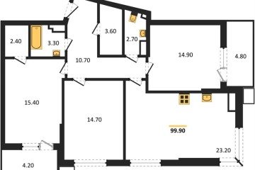 Фото №1: 3-комнатная квартира 99 м², 10/18 эт. - Краснодар, мкр. Парк Победы,