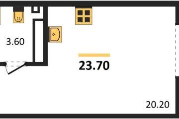 Фото №1: Студия 23 м², 12/18 эт. - Краснодар, мкр. Парк Победы,