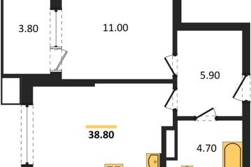 Фото №1: 1-комнатная квартира 38 м², 6/18 эт. - Краснодар, мкр. Парк Победы,