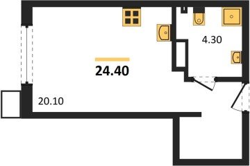 Фото №1: Студия 24 м², 3/18 эт. - Краснодар, мкр. Парк Победы,