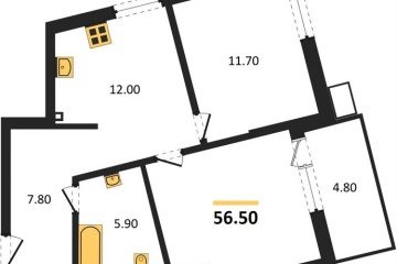 Фото №1: 2-комнатная квартира 56 м², 2/18 эт. - Краснодар, мкр. Парк Победы,