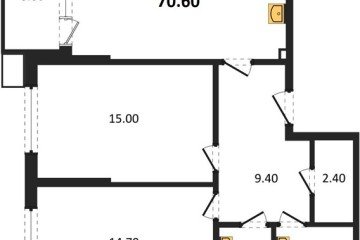 Фото №1: 2-комнатная квартира 70&nbsp;м², 2/18&nbsp;эт. - Краснодар, мкр. Парк Победы, 