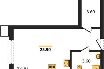 Фото №1: Студия 25&nbsp;м², 2/18&nbsp;эт. - Краснодар, мкр. Парк Победы, 