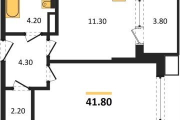 Фото №1: 1-комнатная квартира 41&nbsp;м², 5/18&nbsp;эт. - Краснодар, мкр. Парк Победы, 