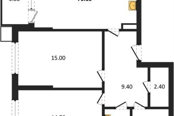 Фото №1: 2-комнатная квартира 70&nbsp;м², 9/18&nbsp;эт. - Краснодар, мкр. Парк Победы, 