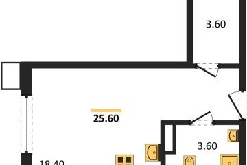 Фото №1: Студия 25&nbsp;м², 5/18&nbsp;эт. - Краснодар, мкр. Парк Победы, 