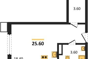 Фото №1: Студия 25&nbsp;м², 9/18&nbsp;эт. - Краснодар, мкр. Парк Победы, 
