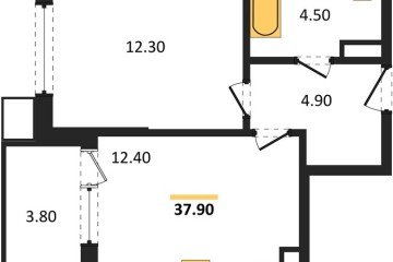 Фото №1: 1-комнатная квартира 37&nbsp;м², 4/18&nbsp;эт. - Краснодар, мкр. Парк Победы, 