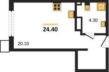 Фото №1: Студия 24 м², 3/18 эт. - Краснодар, мкр. Парк Победы,