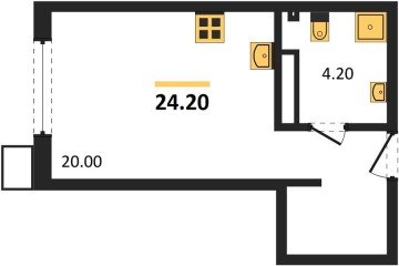 Фото №1: Студия 24 м², 13/18 эт. - Краснодар, мкр. Парк Победы,