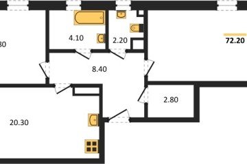 Фото №1: 2-комнатная квартира 72 м², 15/18 эт. - Краснодар, мкр. Парк Победы,