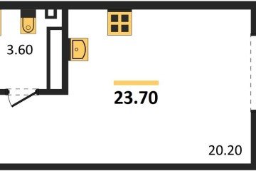 Фото №1: Студия 23 м², 14/18 эт. - Краснодар, мкр. Парк Победы,