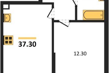 Фото №1: 1-комнатная квартира 37 м², 2/9 эт. - Краснодар, мкр. Парк Победы,