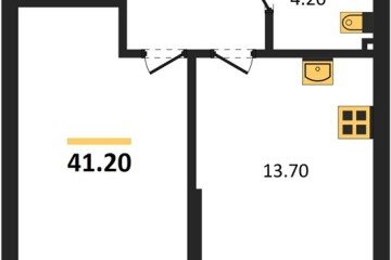 Фото №1: 1-комнатная квартира 41 м², 2/9 эт. - Краснодар, мкр. Парк Победы,