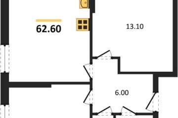 Фото №1: 2-комнатная квартира 62 м², 5/18 эт. - Краснодар, мкр. Парк Победы,