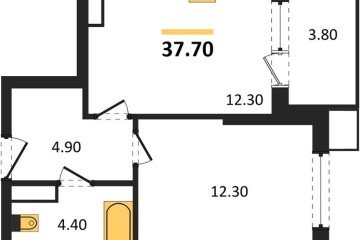 Фото №1: 1-комнатная квартира 37 м², 11/18 эт. - Краснодар, мкр. Парк Победы,