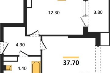 Фото №1: 1-комнатная квартира 37 м², 17/18 эт. - Краснодар, мкр. Парк Победы,