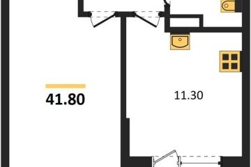 Фото №1: 1-комнатная квартира 41 м², 3/18 эт. - Краснодар, мкр. Парк Победы,