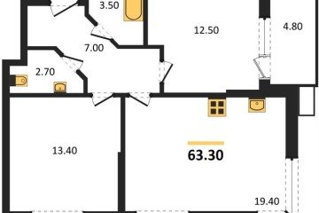 Фото №1: 2-комнатная квартира 63 м², 2/18 эт. - Краснодар, мкр. Парк Победы,