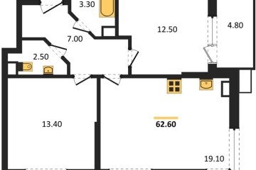 Фото №1: 2-комнатная квартира 62 м², 3/18 эт. - Краснодар, мкр. Парк Победы,