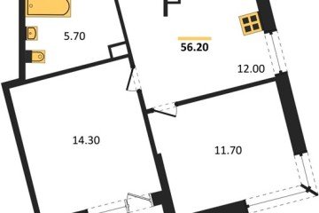 Фото №1: 2-комнатная квартира 56 м², 4/18 эт. - Краснодар, мкр. Парк Победы,