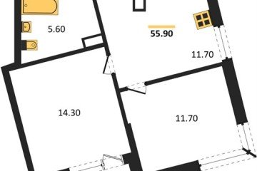 Фото №1: 2-комнатная квартира 55 м², 11/18 эт. - Краснодар, мкр. Парк Победы,
