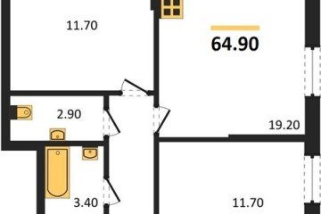 Фото №1: 2-комнатная квартира 64 м², 2/18 эт. - Краснодар, мкр. Парк Победы,