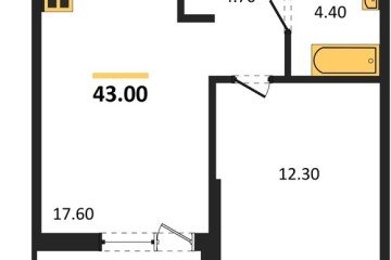 Фото №1: 1-комнатная квартира 43 м², 10/18 эт. - Краснодар, мкр. Парк Победы,
