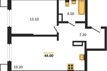 Фото №1: 1-комнатная квартира 44 м², 10/18 эт. - Краснодар, мкр. Парк Победы,