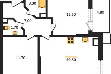 Фото №1: 2-комнатная квартира 59 м², 3/18 эт. - Краснодар, мкр. Парк Победы,