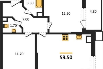 Фото №1: 2-комнатная квартира 59 м², 5/18 эт. - Краснодар, мкр. Парк Победы,