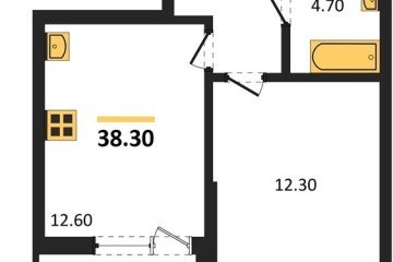 Фото №1: 1-комнатная квартира 38 м², 2/18 эт. - Краснодар, мкр. Парк Победы,
