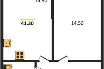 Фото №1: 1-комнатная квартира 41 м², 2/18 эт. - Краснодар, мкр. Парк Победы,
