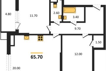 Фото №1: 2-комнатная квартира 64 м², 18/18 эт. - Краснодар, мкр. Парк Победы,