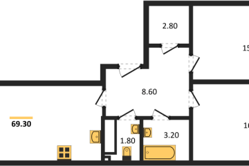 Фото №1: 2-комнатная квартира 67 м², 18/18 эт. - Краснодар, мкр. Парк Победы,