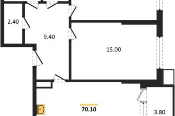 Фото №1: 2-комнатная квартира 70 м², 8/18 эт. - Краснодар, мкр. Парк Победы,