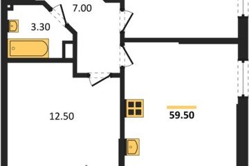 Фото №1: 2-комнатная квартира 59 м², 9/18 эт. - Краснодар, мкр. Парк Победы,