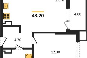 Фото №1: 1-комнатная квартира 43 м², 4/18 эт. - Краснодар, мкр. Парк Победы,