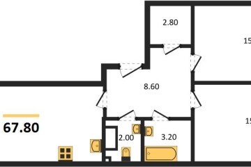 Фото №1: 2-комнатная квартира 67 м², 9/18 эт. - Краснодар, мкр. Парк Победы,