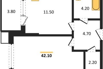 Фото №1: 1-комнатная квартира 42 м², 2/18 эт. - Краснодар, мкр. Парк Победы,